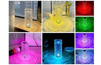 Érintéses RGB asztali lámpa – Diamond Crystal Lamp