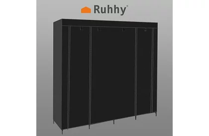 Szövet összecsukható szekrény – 170 × 170 × 42 cm