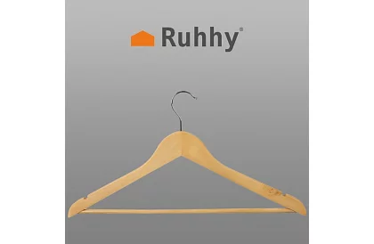 Fa fából készült ruhakasztók – 10 darabos készlet