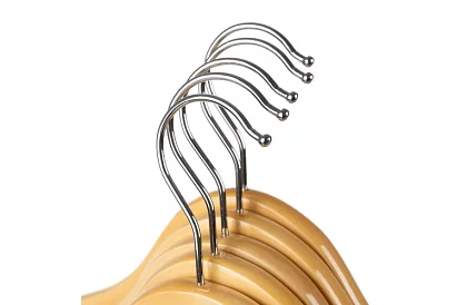 Fa fából készült ruhakasztók – 10 darabos készlet