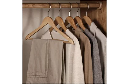 Fa fából készült ruhakasztók – 10 darabos készlet