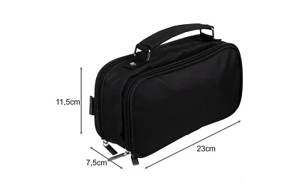 Iskolai tolltartó - fekete tolltartó füllel