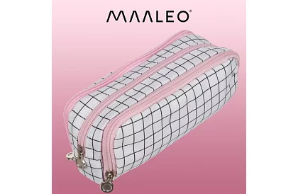 Bővíthető iskolai tolltartó - kockás tolltartó