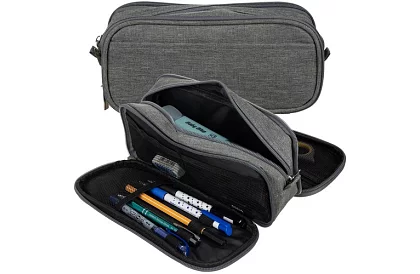 Bővíthető iskolai tolltartó - szürke tolltartó