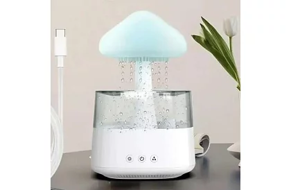 Párásztó LED éjjeli lámpával, esőcsepp hatással