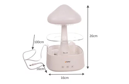 Párásztó LED éjjeli lámpával, esőcsepp hatással