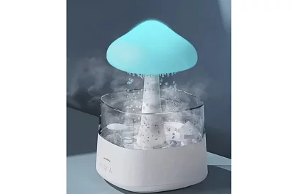 Párásztó LED éjjeli lámpával, esőcsepp hatással