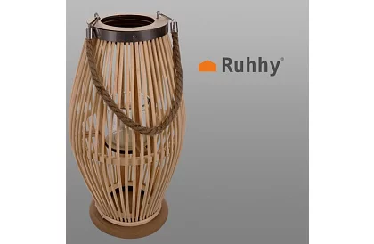Bambusz lámpás - gyertya 23 x 40 cm