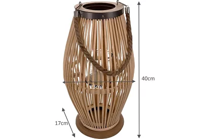 Bambusz lámpás - gyertya 23 x 40 cm