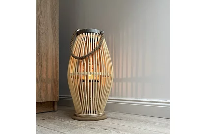 Bambusz lámpás - gyertya 23 x 40 cm