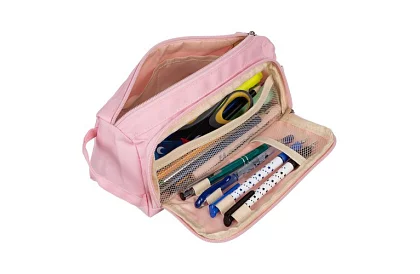 Iskolai tolltartó - rózsaszín tolltartó füllel