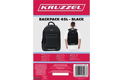 Hátizsák 45 literes kapacitással – fekete