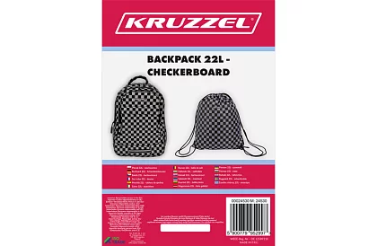 Hátizsák 22 literes kapacitással – sakktábla