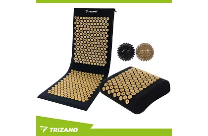 Egészségügyi akupresszúrás párna párnával és 2 masszázsgolyóval