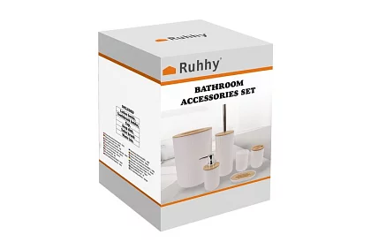 Fürdőszobai kiegészítők - fehér készlet 6 darab