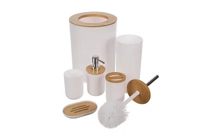 Fürdőszobai kiegészítők - fehér készlet 6 darab
