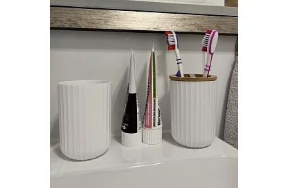 Fürdőszobai kiegészítők - fehér készlet 6 darab