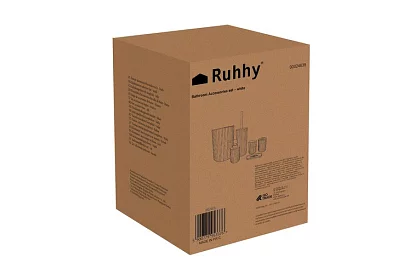 Fürdőszobai kiegészítők - fehér készlet 6 darab