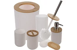 Fürdőszobai kiegészítők - fehér készlet 6 darab