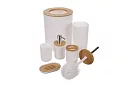 Fürdőszobai kiegészítők - fehér készlet 6 darab