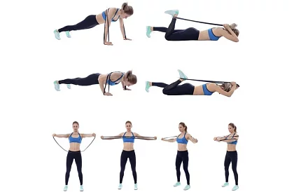 Erősítő ellenállású gumiszalagok 4 darab – 2-40 kg