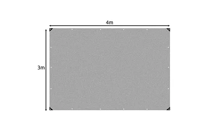Zárólemez hálóval - 3 x 4 méter
