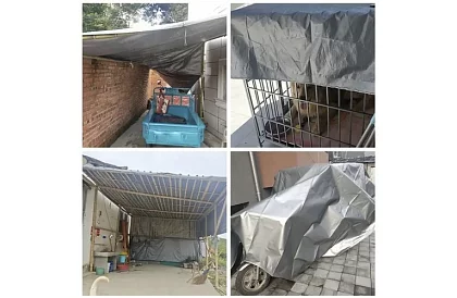 Zárólemez hálóval - 3 x 4 méter