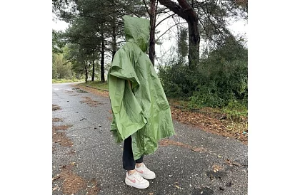 Esőkabát poncsó - zöld