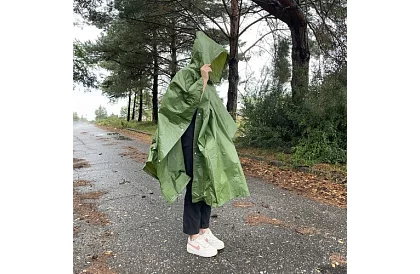 Esőkabát poncsó - zöld