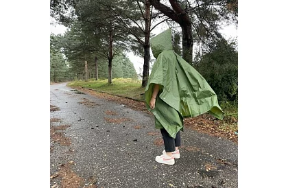 Esőkabát poncsó - zöld