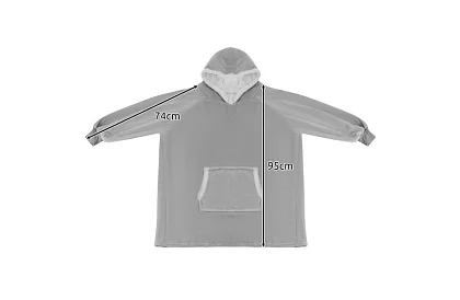 Nagy oversize kapucnis pulóver - szürke takaró