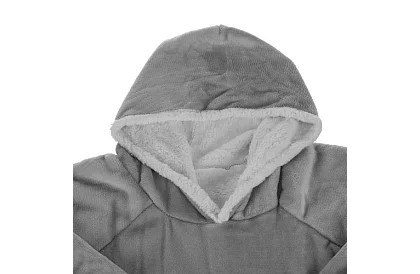 Nagy oversize kapucnis pulóver - szürke takaró