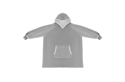 Nagy oversize kapucnis pulóver - szürke takaró