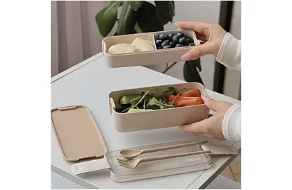 Uzsonnás doboz evőeszközzel - ebéd doboz 750ml