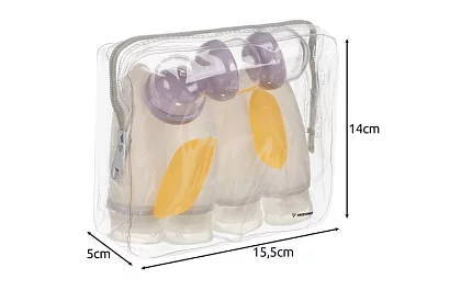 Utazási üvegek kozmetikumokhoz - készlet repülőgépre