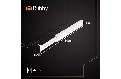 Állítható fiókorganizátorok - fehér - 4 darabos készlet