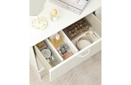 Állítható fiókorganizátorok - fehér - 4 darabos készlet