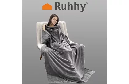 Televíziós takaró - köntös XXL - Világos szürke