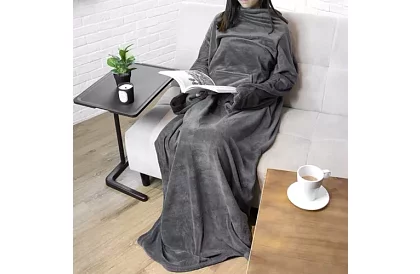 Televíziós takaró - köntös XXL - Világos szürke