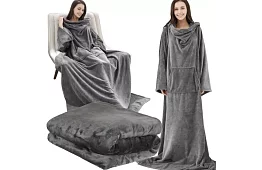 Televíziós takaró - köntös XXL - Világos szürke