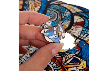 Fa fából készült baglyos puzzle - 177 darab - 38 x 21,5 cm