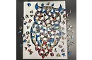 Fa fából készült baglyos puzzle - 177 darab - 38 x 21,5 cm