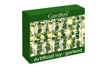 Mesterséges borostyán LED világítással - hossz 25m