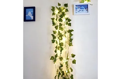 Mesterséges borostyán LED világítással - hossz 25m