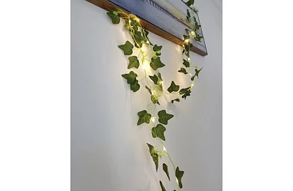 Mesterséges borostyán LED világítással - hossz 25m