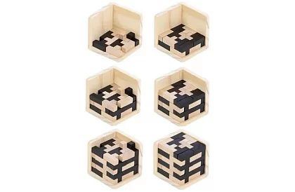 Fa ácsolható fa rejtvény - Tetris