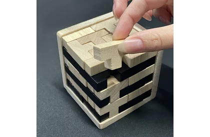 Fa ácsolható fa rejtvény - Tetris