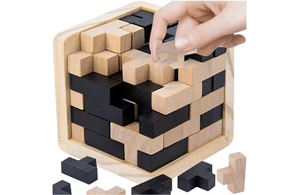 Fa ácsolható fa rejtvény - Tetris