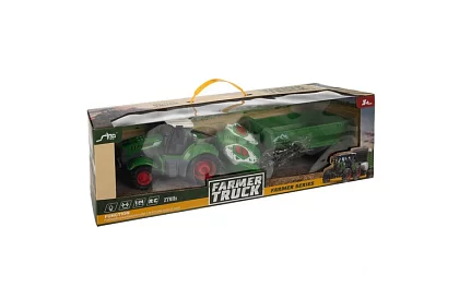 Traktor távirányítóval ellátott billenő utánfutóval