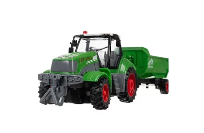 Traktor távirányítóval ellátott billenő utánfutóval